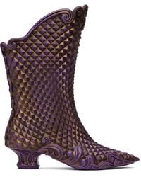 Y. Project - Purple & Gold Melissa Edition Court Boots - Lyst