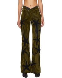 MASHA POPOVA - V-shape Flocked Jeans - Lyst