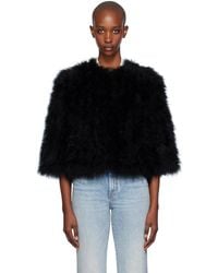 Yves Salomon - Cropped Feather Jacket - Lyst