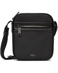 hugo boss leather crossbody bolsa