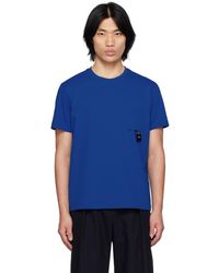 WOOYOUNGMI - Blue Patch Pocket T-shirt - Lyst