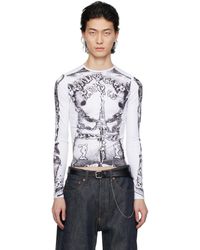 Jean Paul Gaultier - T-shirt à manches longues 'gaultier paris' blanc - très gaultier - Lyst