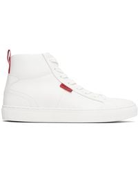 HUGO - Faux-Leather High-Top Sneakers - Lyst