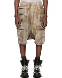 Rick Owens - Temple Creatch Pods Denim Cargo Shorts - Lyst