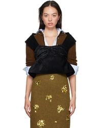 ShuShu/Tong - Pleated Corduroy Off-Shoulder Peplum Top - Lyst