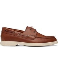 BOSS - Leather Boat Shoes - Lyst