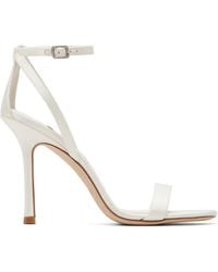 Jimmy Choo - Moza 100 Satin Crystal Buckle Heeled Sandals - Lyst