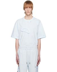Feng Chen Wang - ブルー ディストレス Tシャツ - Lyst