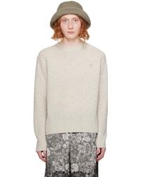Acne Studios - Off-white Embroidered Sweater - Lyst