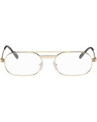 Cartier - Gold Aviator Glasses - Lyst