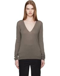 Rick Owens - Temple V Neck Pull Sweater - Lyst