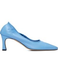 BY FAR - Carre Nappa Leather Heels - Lyst