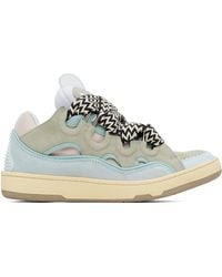 Lanvin - Leather Curb Sneakers - Lyst