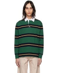 Tommy Hilfiger - Polo de rugby vert à rayures - Lyst