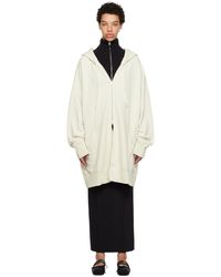 MM6 by Maison Martin Margiela - Off-white Oversized Hoodie - Lyst