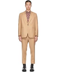 Dries Van Noten Wool Pinstripe Suit - Natural