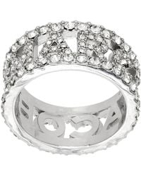Marc Jacobs - Silver 'the Monogram Pavé' Ring - Lyst