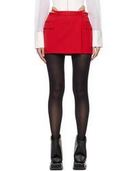 Dion Lee - Mini-jupe rouge à pattes élastiques - Lyst