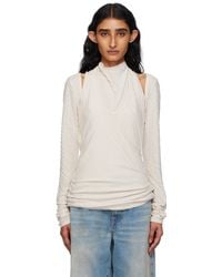 OPEN YY - Off- Pleats Convertible Bolero Top - Lyst