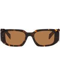 Prada - Rounded Rectangle Acetate Sunglasses - Lyst
