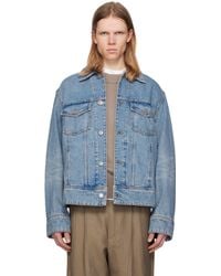 Ami Paris - Cotton Denim Trucker Jacket - Lyst