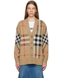 Burberry - Cardigan à carreaux - Lyst