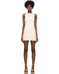REMAIN Birger Christensen - Off-white Round Neck Midi Dress - Lyst