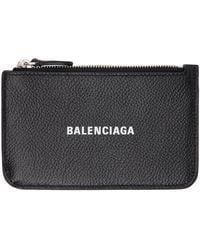 Balenciaga - Black Large Long Cash Coin Card Holder - Lyst