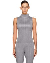 Pleats Please Issey Miyake - Basics Turtleneck Top - Lyst
