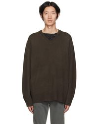 Acne Studios - Brown V-neck Sweater - Lyst