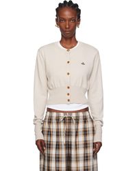 Vivienne Westwood - Taupe Bea Cropped Cardigan - Lyst