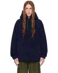 Burberry - Purple & Green Rose Print Hoodie - Lyst