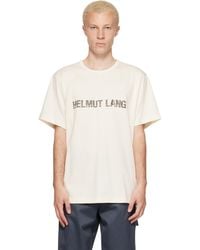 Helmut Lang - Off- Plaid Logo T-Shirt - Lyst