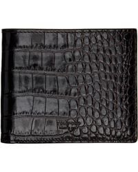 Tom Ford - Shiny Printed Croc T Line Classic Bifold Wallet - Lyst