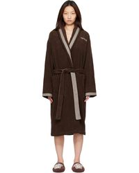 Versace - Cotton-Terry Jacquard Bathrobe - Lyst