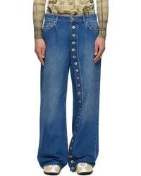 Jean Paul Gaultier - 'The Buttoned Denim' Jeans - Lyst