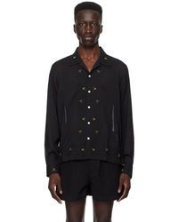 Bode - Black Beaded Framboise Shirt - Lyst