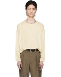 Lemaire - Off- Scoop Neck Long Sleeve T-shirt - Lyst
