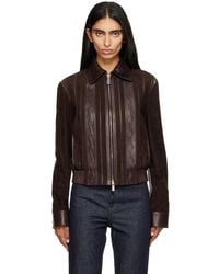 Versace - Nappa Leather & Suede Blouson Jacket - Lyst