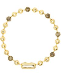Marc Jacobs - Gold Monogram Ball Chain Necklace - Lyst