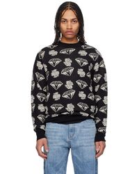 BBCICECREAM - Pull Noir À Motif De Diamants Et De Dollars - Lyst