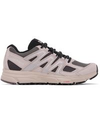 Salomon - Taupe & Gray X-mission 4 Suede Sneakers - Lyst