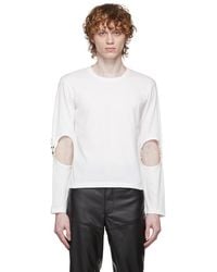 Dion Lee Hook Long Sleeve T-shirt - White