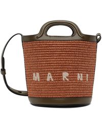 Marni - Khaki Mini Tropicalia Bucket Bag - Lyst