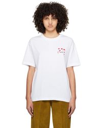 A.P.C. - . White Hearts T-shirt - Lyst