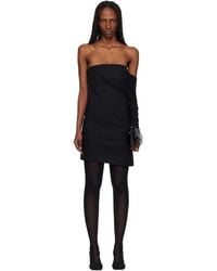 Courreges - Draped Polywool Bustier Minidress - Lyst