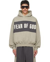 Fear Of God - Cropped Relaxed Paneled Hoodie - Lyst