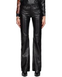 Acne Studios - Black Paneled Leather Pants - Lyst