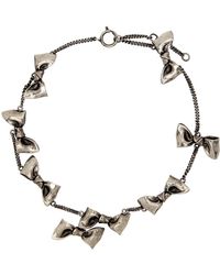 Acne Studios - Silver Karen Kilimnik Edition Multi Bow Necklace - Lyst