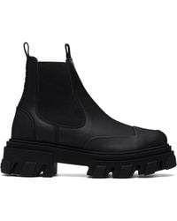 Ganni - Cleated Low Chelsea Boots - Lyst